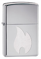 ZIPPO FLAME - HIGH POLISH CHROME 