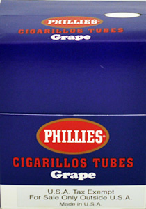Phillies Cigarillos Grape- 25 Tubes 