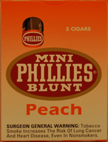 PHILLIES BLUNT MINI PEACH 10/5PKS 