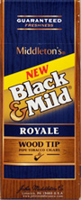 BLACK & MILD "ROYALE " WOOD TIP CIGARS 25 COUNT BOX 