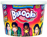 BAZOOKA ASSORTED BUBBLE GUM 275CT TUB 
