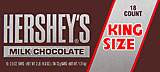 Hershey's Milk Chocolate - King Size 18CT Box 