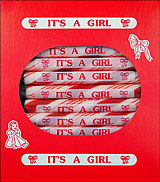 "It's a Girl" Peppermint Sugar Sticks 24ct Box 