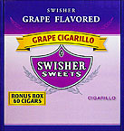 SWISHER SWEETS CIGARILLOS GRAPE 60CT BOX 