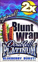 BLUNT WRAP DOUBLE PLATINUM - BLUEBERRY BURST! - 25 PACKS OF 2 