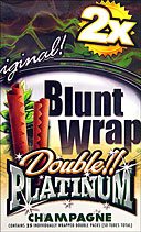 BLUNT WRAP DOUBLE PLATINUM - CHAMPAGNE - 25 PACKS OF 2 