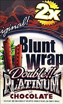 BLUNT WRAP DOUBLE PLATINUM - CHOCOLATE - 25 PACKS OF 2 