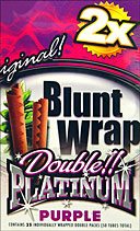 BLUNT WRAP DOUBLE PLATINUM - PURPLE - 25 PACKS OF 2 