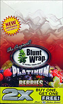 BLUNT WRAP PLATINUM - BERRIES - 25 PACKS OF 2 