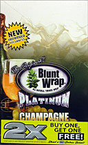 BLUNT WRAP PLATINUM - CHAMPAGNE - 25 PACKS OF 2 