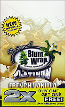 BLUNT WRAP PLATINUM - FRENCH VANILLA - 25 PACKS OF 2 