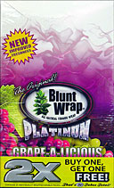 BLUNT WRAP PLATINUM - GRAPE-A-LICIOUS - 25 PACKS OF 2 
