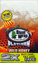 BLUNT WRAP PLATINUM - WILD HONEY - 25 PACKS OF 2 