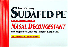 Sudafed Pe Maximum Strength Nasal Decongestant 50 Packets Of 1 Tablet 