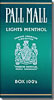 PALL MALL MENTHOL LIGHT 100 BOX 