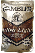 GAMBLER ULTRA LIGHT CIGARETTE TOBACCO 1lb BAG 