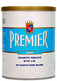 PREMIER LIGHT CIGARETTE TOBACCO 6OZ CAN 