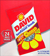 DAVID NACHO CHEESE SUNFLOWER SEEDS 24/1.75oz PACKS 