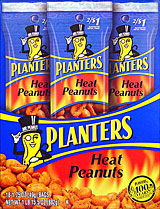 PLANTERS HEAT PEANUTS 18/1.75OZ TUBES 