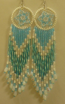 Turquoise Dream Catcher Earings 