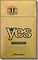 YES INTERNATIONAL MENTHOL KING BOX 