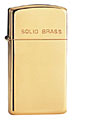 ZIPPO SLIM SOLID BRASS - HIGH POLISH BRASS 