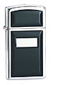 ZIPPO SLIM ULTRALITE BLACK EMBLEM - HIGH POLISH CHROME 