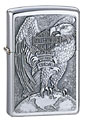 ZIPPO MADE IN USA EAGLE & GLOBE - BRUSHED CHROME 