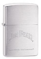 ZIPPO JIM BEAM REAL FRIENDS / REAL BOURBON - BRUSHED CHROME 