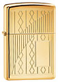 ZIPPO DIAMONDS IN SHADOW. HIGH POLISH BRASS 