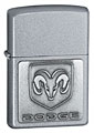 ZIPPO DODGE RAM EMBLEM - SATIN CHROME 