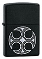 ZIPPO MEDIEVAL CROSS EMBLEM - BLACK MATTE 
