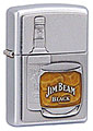 ZIPPO JIM BEAM BOTTLE- SATIN CHROME 