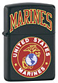 ZIPPO U.S. MARINES - BLACK MATTE 