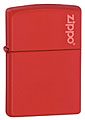 ZIPPO RED MATTE w/ ZIPPO LOGO 