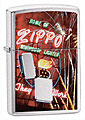 ZIPPO NEON SIGN - BRUSHED CHROME 
