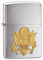 ZIPPO U.S. ARMY EMBLEM - BRUSHED CHROME 