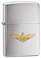 ZIPPO U.S. NAVY WINGS EMBLEM - BRUSHED CHROME 