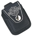 ZIPPO H-D LIGHTER POUCH w/LOOP - BLACK 