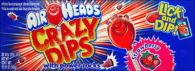 Air Heads Crazy Dips Strawberry With Power Rocks 30/.42oz packs 