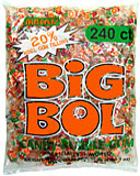 ALBERTS BIG BOL CANDY COATED BUBBLE GUM 240CT 