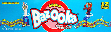Bazooka Original Bubble Gum 12/12pks. 