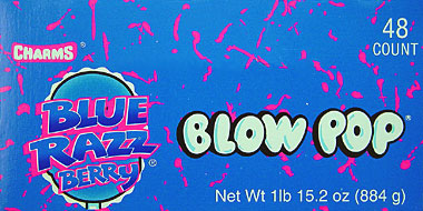 Charms Blow Pop Blue Razz Berry 48CT 