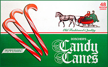 Doscher's Peppermint Candy Canes - 48 Medium Canes 