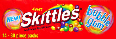 Skittles Bubble Gum 14CT. 