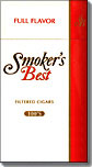 SMOKERS BEST FULL FLAVOR 100'S FILTERED CIGARS BOX 