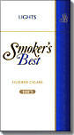 SMOKERS BEST LIGHTS 100'S FILTERED CIGARS BOX 
