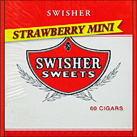 SWISHER SWEETS MINI CIGARILLOS - STRAWBERRY 60CT BOX 
