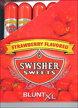 SWISHER SWEETS BLUNT XL - STRAWBERRY - 25 TUBED CIGARS 