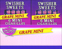 SWISHER SWEETS MINI CIGARILLOS - GRAPE 20/6 PKS 